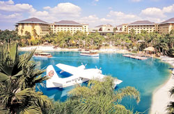 Hotel airplane shot