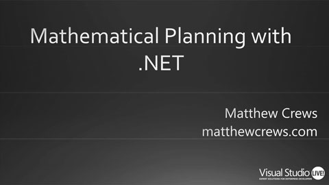 Mathematical Planning with .NET
