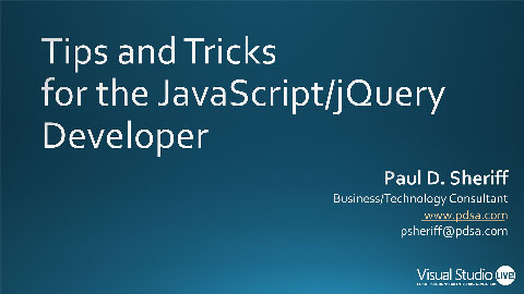 Tips and Tricks for the JavaScript/jQuery Developer